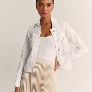 A&F White Denim Jackets